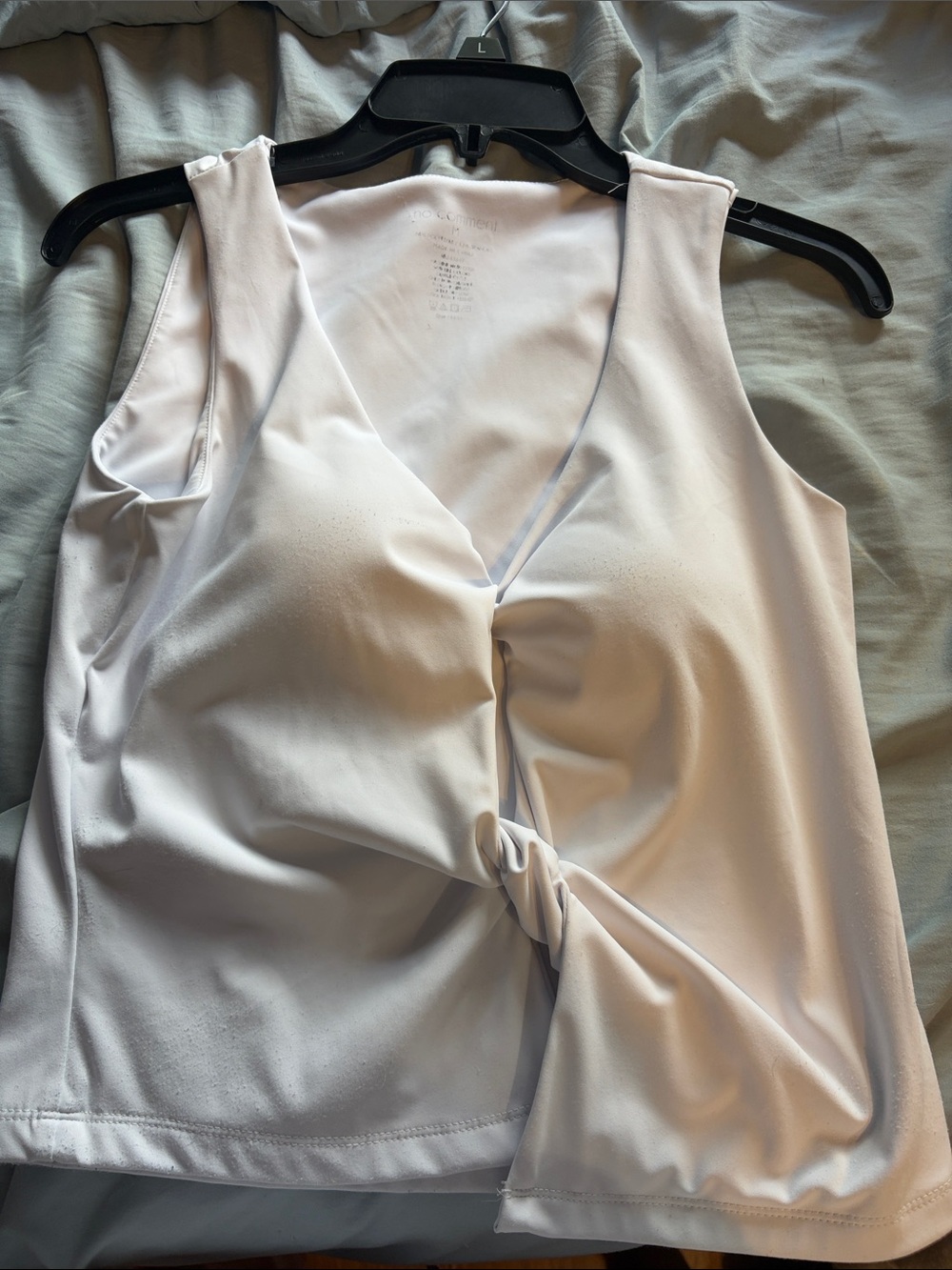 Women’s Sleeveless Twist Front Tank Top - White